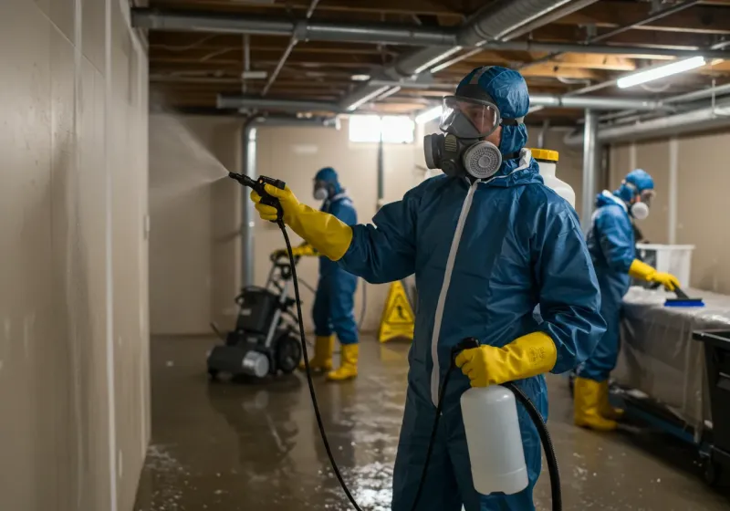 Basement Sanitization and Antimicrobial Treatment process in Manitowoc County, WI