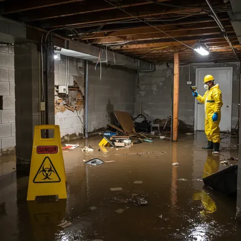 Flooded Basement Electrical Hazard in Manitowoc County, WI Property