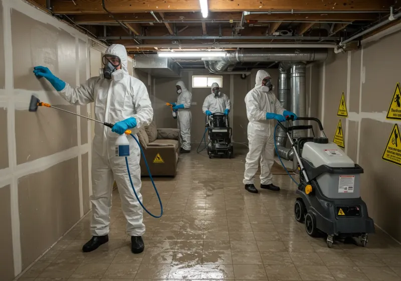 Basement Moisture Removal and Structural Drying process in Manitowoc County, WI